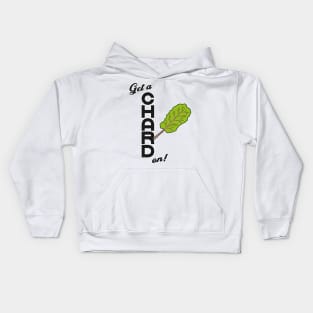 Get a Chard On ))(( Parks and Rec Vegetarian / Vegan Design Kids Hoodie